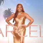 Garcelle’s metallic cut scene dress on The Real Housewives of Beverly Hills