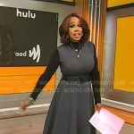 Gayle King’s grey midi dress on CBS Mornings