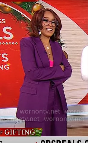 Gayle King's purple suit on CBS Mornings