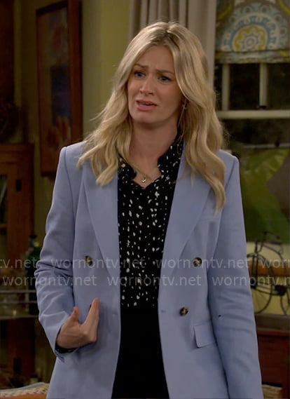 Gemma's blue blazer on The Neighborhood