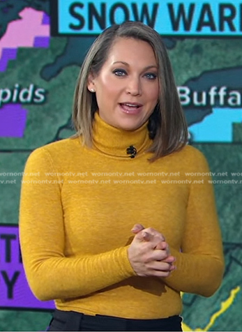 Ginger's yellow turtleneck sweater on Good Morning America