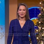 Ginger’s blue windowpane dress on Good Morning America