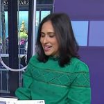 Grace Bastidas’s green pointelle knit top on Today