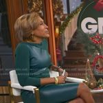 Robin’s green leather panel sheath dress on Good Morning America