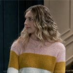 Gretchen’s striped sweater on General Hospital