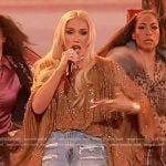 Gwen’s distressed denim shorts on The Voice