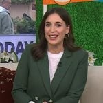 Hallie’s green double breasted blazer on Today