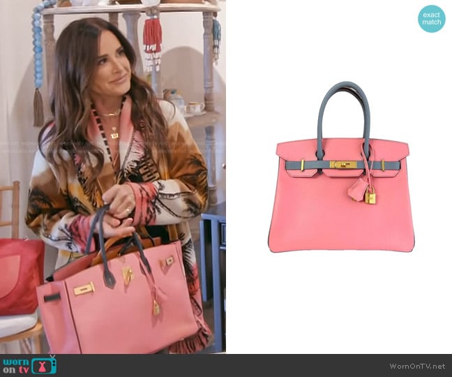 Hermes Birkin 30 Leather Satchel worn by Kyle Richards on The Real Housewives of Beverly Hills