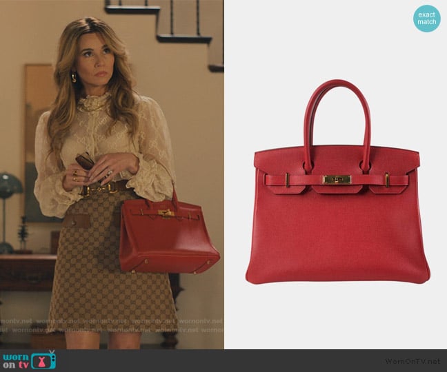 Hermes Rouge Casaque Epsom Birkin 30 Handbag worn by Margo Starling (Linda Cardellini) on No Good Deed