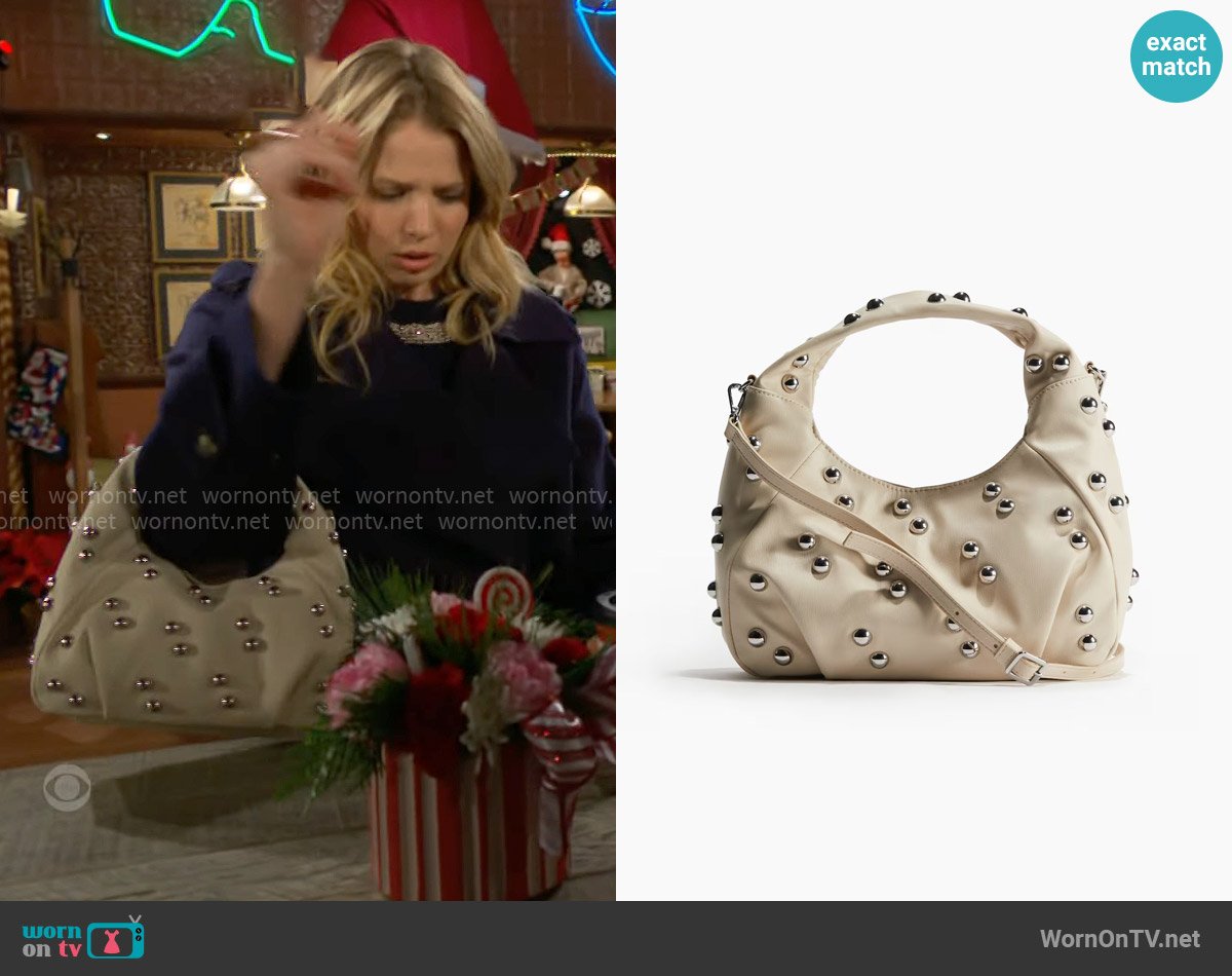 H&M Studded Crossbody Bag worn by Summer Newman (Allison Lanier) on The Young and the Restless