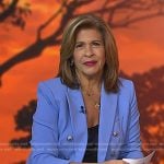 Hoda’s blue blazer with silver buttons on Today