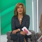 Hoda’s navy polka dot shirtdress on Today