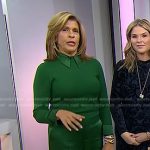 Hoda’s green collared sweater and wide-leg pants on Today