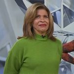 Hoda’s green mock neck sweater on Today