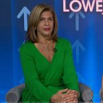 Hoda’s green wrap dress on Today