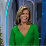 Hoda’s green wrap dress on Today