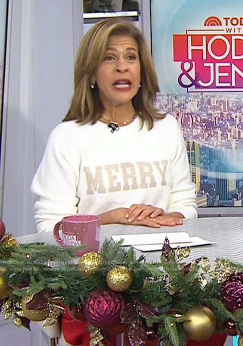 Hoda's white Merry sweater on Today