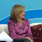 Hoda’s pink satin jacket on Today