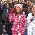 Hoda’s red plaid pajamas on Today