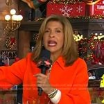 Hoda’s orange zip jacket at Macy’s Thanks Giving Parade on Today