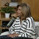 Hoda’s white stripe collared sweater on Today