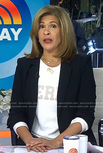 Hoda’s white Merry sweater on Today