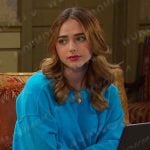 Holly’s blue sweater and jeans on Days of our Lives