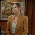 Hope’s tan suit on The Bold and the Beautiful