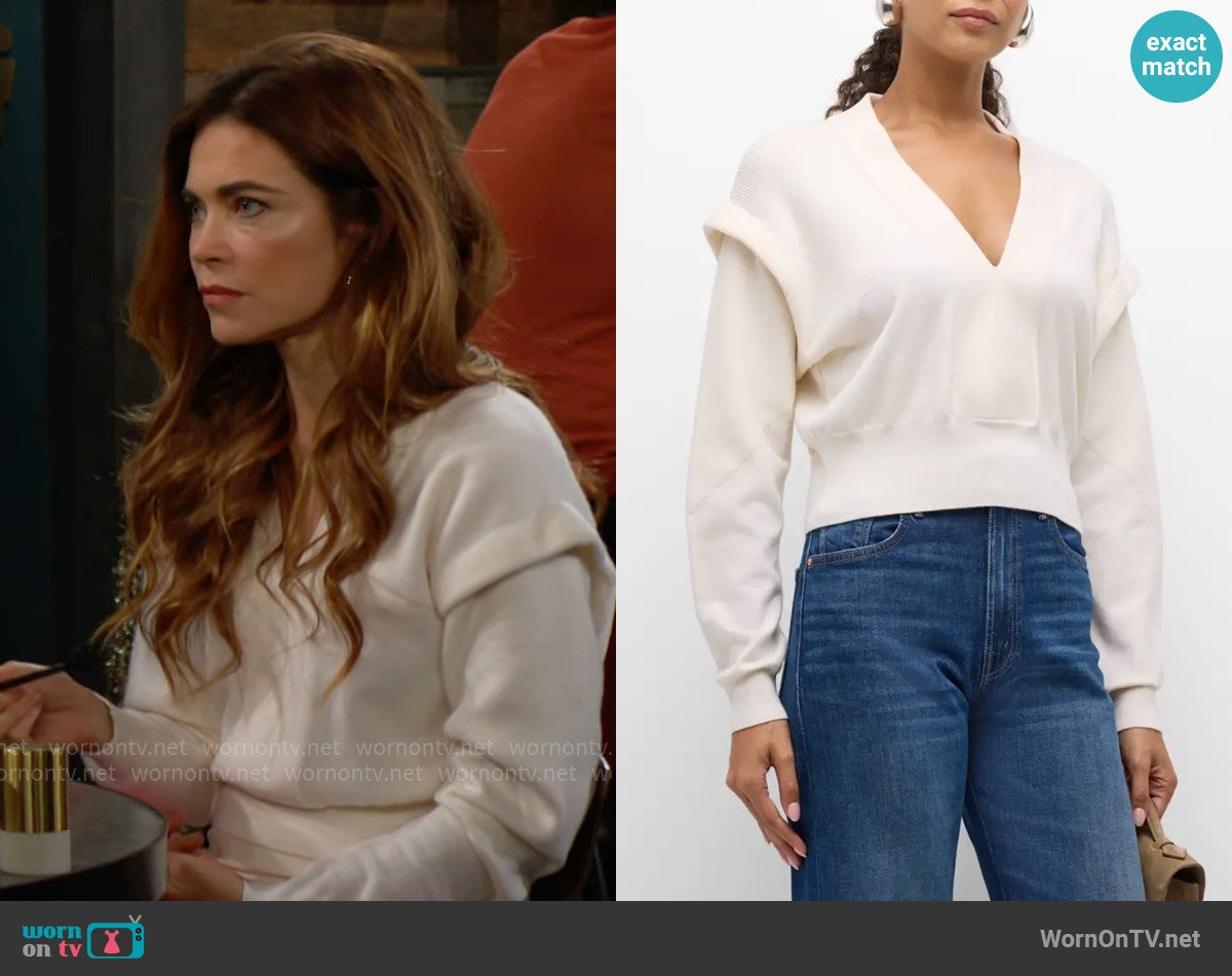 IRO Azura Sweater worn by Victoria Newman (Amelia Heinle) on The Young and the Restless