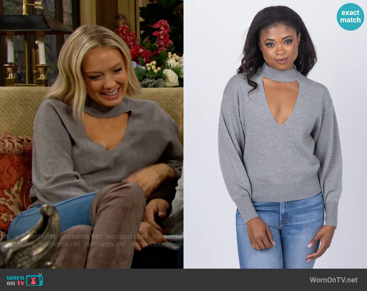 IRO Zoela Sweater worn by Abby Newman (Melissa Ordway) on The Young and the Restless