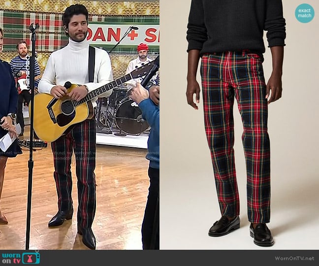 J. Crew Classic Five-pocket Brushed Twill Pant in plaid worn by Dan Smyers on Today