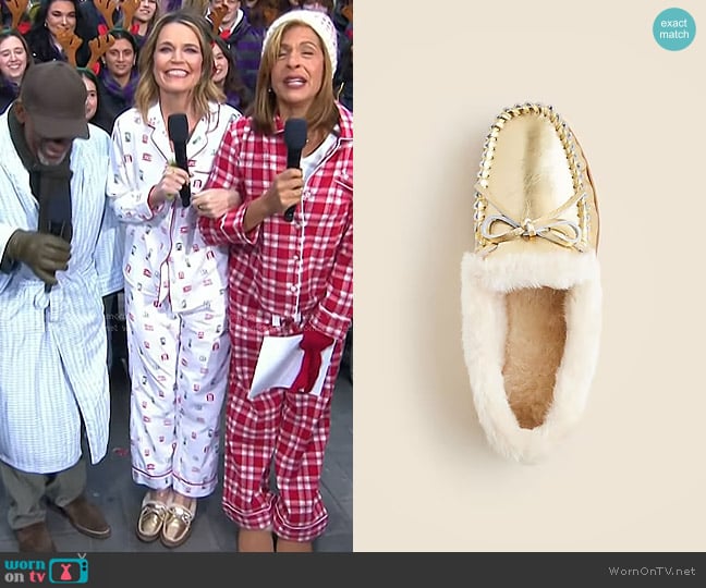 J. Crew Lodge shoes in metallic worn by Savannah Guthrie on Today