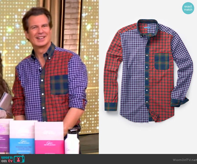 J. McLaughlin Collis Classic Fit Shirt in Plaid worn by Adam Glassman on The View