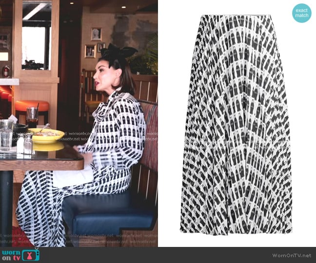 Jason Wu Coca Cola Bottle-print Pleated Skirt worn by Bronwyn Newport on The Real Housewives of Salt Lake City