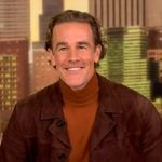 James Van Der Beek’s brown suede jacket on The View