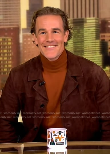 James Van Der Beek’s brown suede jacket on The View