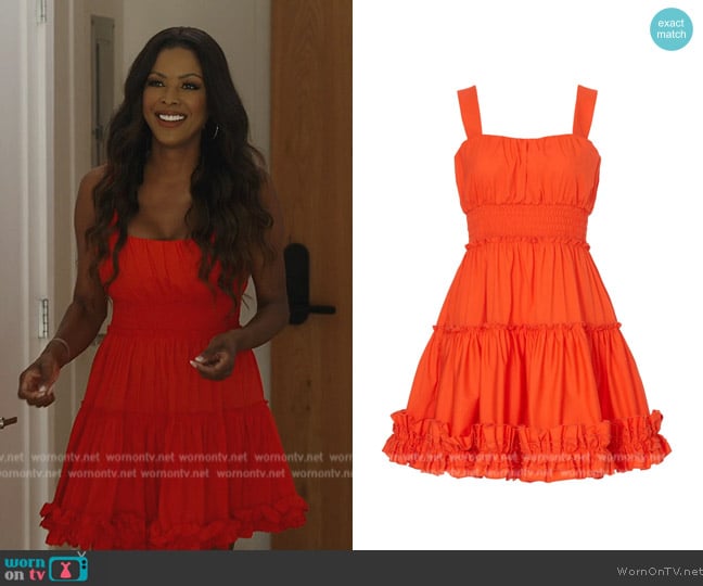 Jason Wu Ruffle Mini Dress worn by Stacey Rusch on The Real Housewives of Potomac