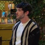 Javi’s black striped cardigan on Days of our Lives