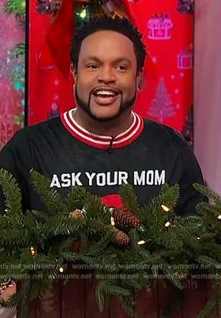 Jawn’s Your Mama Christmas sweater on Sherri