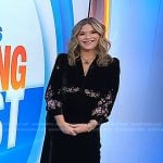 Jenna’s black floral embroidered dress on Today