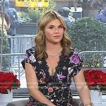 Jenna’s black floral lace trim dress on Today