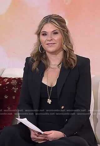 Jenna's black jumpsuit and blazer on Today