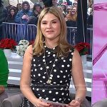 Jenna’s black polka dot sleeveless dress on Today