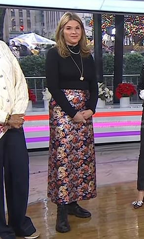 Jenna's sequin floral skirt on Today