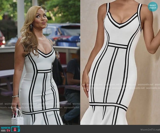 Jenne Midi Dress worn by Gizelle Bryant on The Real Housewives of Potomac