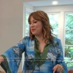 Jennifer Tilly’s blue Hawaiian print dress on The Real Housewives of Beverly Hills