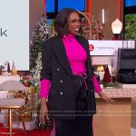 Jennifer’s black double breasted blazer and pants on The Jennifer Hudson Show