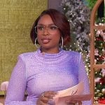 Jennifer’s lavender rhinestone embellished top on The Jennifer Hudson Show