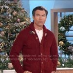 Jerry’s reindeer pants and cable knit cardigan on The Talk