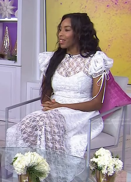 Jessica Williams’ white lace dress on Today